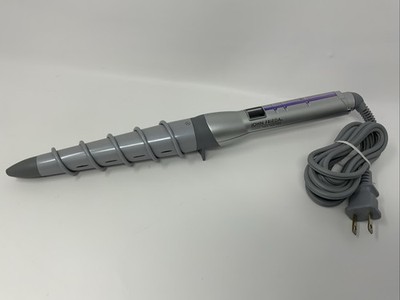 John Frieda - Spiral Curl Conical Curling Iron  Silver  JFC11  Tested Works