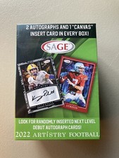 2022 Sage Artistry Football Blaster Box 2 Autographs + 1 Canvas Factory Sealed