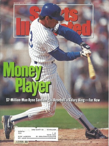 1992 3/16 Sports Illustrated baseball magazine Ryne Sandberg, Chicago Cubs VG - 第 1/1 張圖片