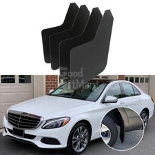4x For Mercedes-Benz C-Class Black Front Rear Mud Flaps Guards Splash Mudflaps