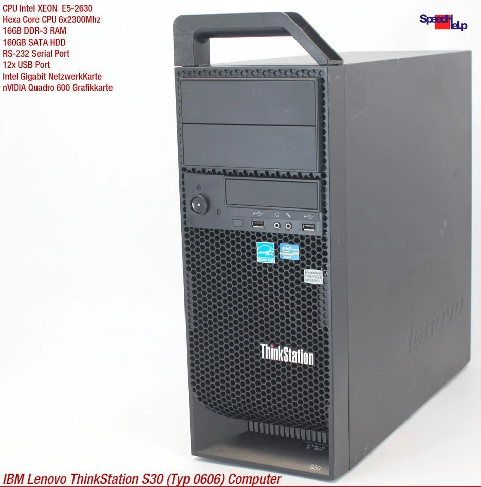 Workstation Computer IBM ThinkStation S30 0606 Intel Xeon E5-2630 Hexa Core 16GB - Image 2 of 4