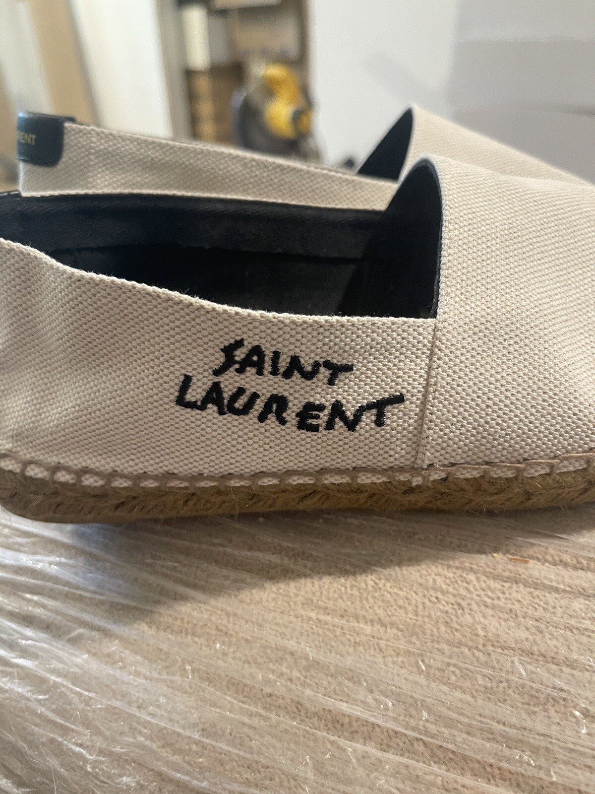 Saint Laurent YSL Espadrillas beige donna EU38 5 US 8 5