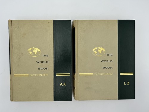 1968 World Book English Dictionary Set A To Z Volumes 1 And 2 Two Book Set Vtg