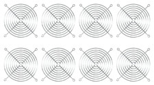 8 Pack 120mm Wire Silver PC Fan Grill Guards With Screws