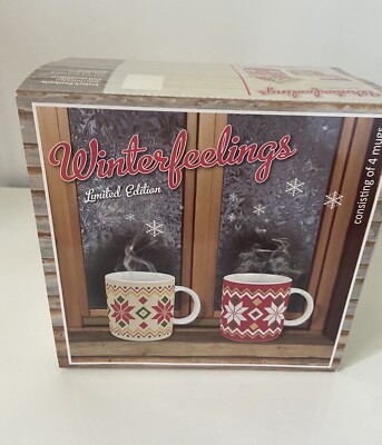 Konitz Brand New Christmas coffee mug set of 4