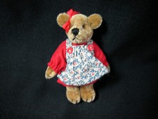 World of Miniature Bears 2.5" Plush Bear Bess Red 5020 Closing