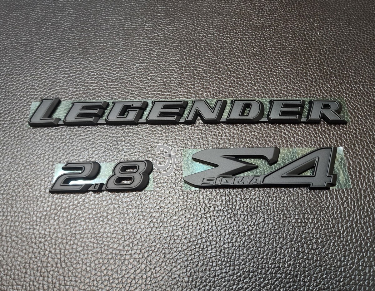 1set LEGENDER 2.8 Matt BlacK Logo Emblem Decal Rear For Toyota