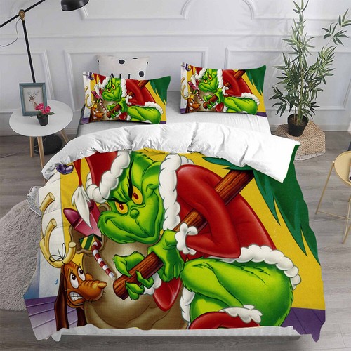 Grinch 3D Duvet Cover Bedding Set 
