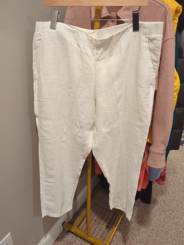 Women's White Linen J Jill Pants XL