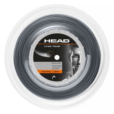 HEAD Lynx Tour Tennisschlägersaite - 1,30 mm / 16 - 200 m Rolle - grau