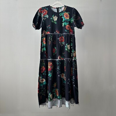 NWT ~ R13 Shredded Relaxed Floral Midi Dress Size S