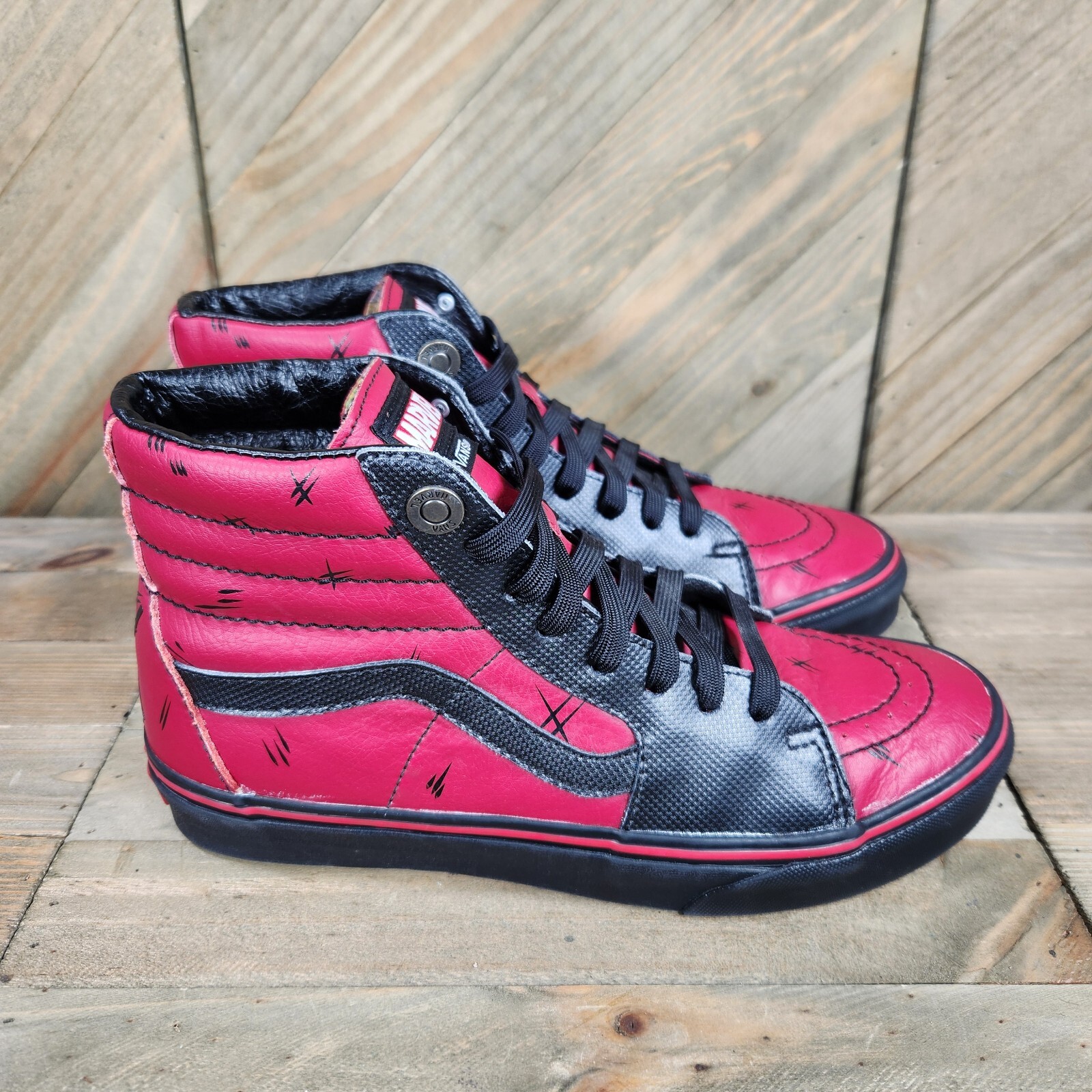Vans Sk8-Hi x Marvel Deadpool Limited Edition Skate Shoes Mens