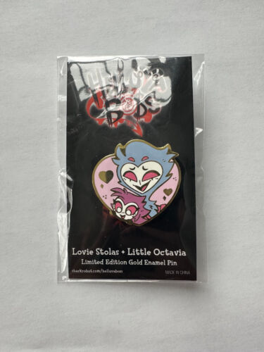 Lovie Stolas + Little Octavia - Limited Edition Gold Enamel Pin Helluva Boss New - Picture 1 of 1