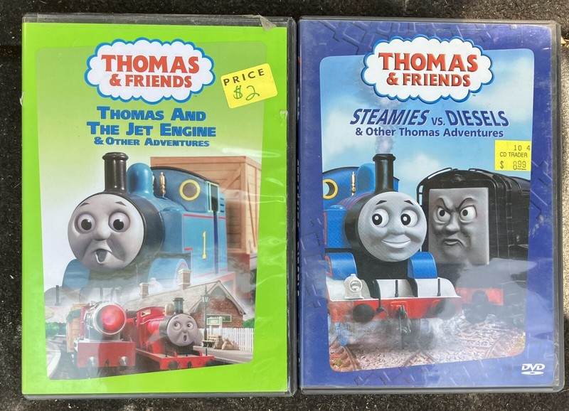 Set of two Thomas the Tank Engine DVDs, Steamies vs. Diesels and the Jet Engine!