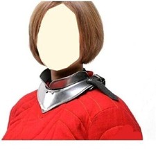 Gorget Armatura Medievale Donna Lady Pauldrons Cavaliere e Coppia Metallo Cosplay Acciaio