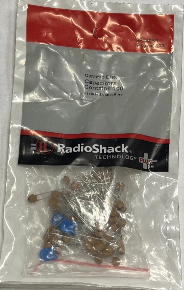 RadioShack 272-0801 Condensadores de Disco Cerámico, Paquete de 100 Tamaños Surtidos, Nuevo Foto 3 de 3