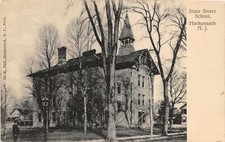 H72/ Hackensack New Jersey Postcard c1910 State Street School Building 57