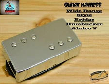 Chrome Wide Range Style Alnico 5 Bridge Humbucker (4-wire) 52mm