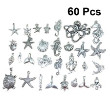 42Pcs Pendants Ocean Animals Marine Charms Unique Pendant Design Summer