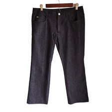 St John Pants Women's 10 Gray Grey Stud Gem Accent Pocket Straight Leg