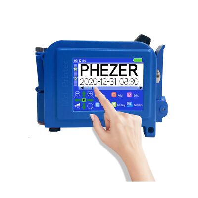 Phezer Upgraded Mini Inkjet Printer for All Materials PC11 Plus, 25 Languages...
