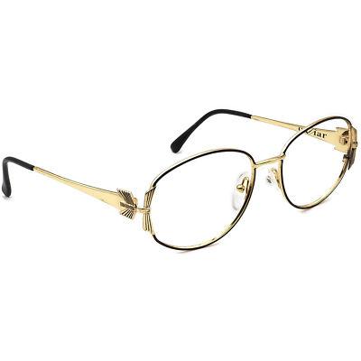 Caviar Eyeglasses 1171 Black/Gold Round Metal Frame Italy 54[]17  130 UK