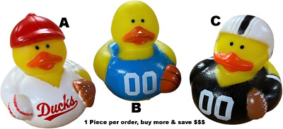 Football Baseball Basketball Rubber Duckies Ducks - Jeep Ducking - US Shipper