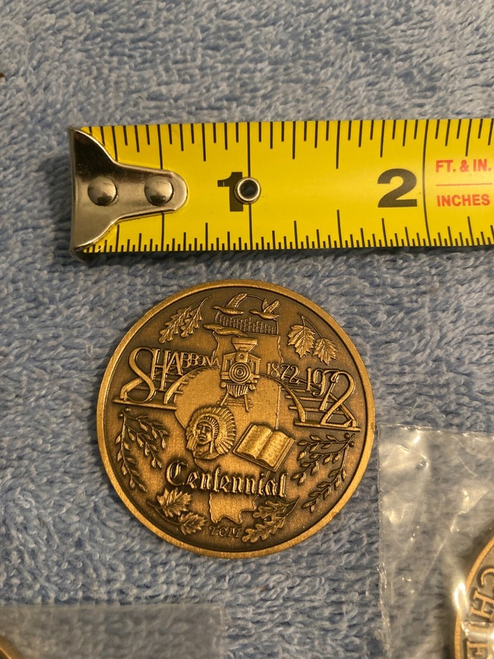 5 LOT Chief Shabbona Shabbona Illinois Centennial 1972 Coins MedalsTokens IL ILL eBay