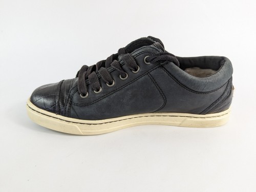 Ugg Black Leather Trainers Uk 5.5 - Picture 2 of 6
