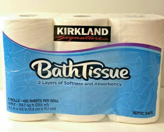 Kirkland C585578 2Ply Bath Tissue, 425 Sheets 6 Rolls for sale