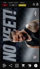 Topps WWE Slam 2025 Jimmy Uso Chrome Persona No Yeet! Legendary DIGITAL