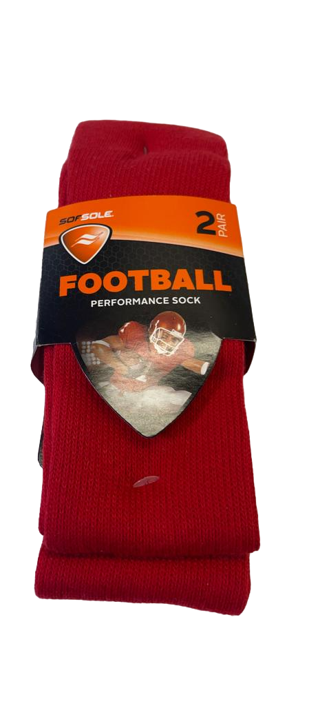 SAOLA Sof Sole Adulti Endzone Calcio Squadra Atletica Performance Calzini Red M 5 9