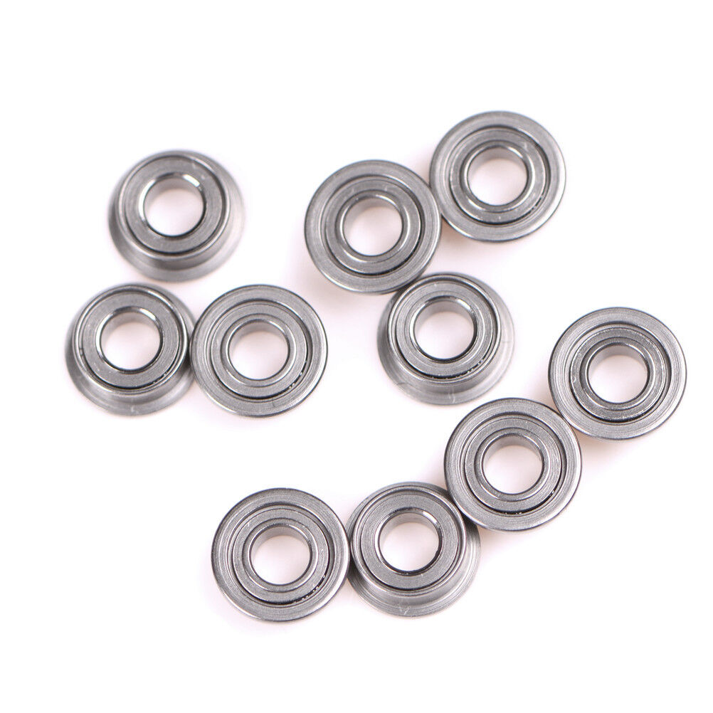 10PCS MF63zz Mini Metal Double Shielded Flanged Ball Bearings (3