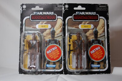Star Wars The Mandalorian Retro Collection 'IG-11' Figure (Lot of 2!) Brand New