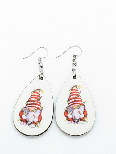 Gonk Christmas Dangle Earrings Gifts, gonk gift, gonk earrings, gnome earrings - Picture 4 of 5