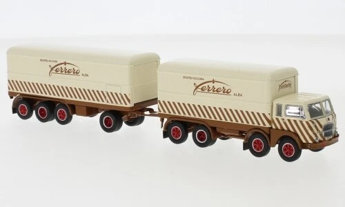 BREKINA 58434 - Fiat 690 Millepiedi Lkw Mit Anhänger ''FERRERO''. HO 1:87 - Bild 1 von 1
