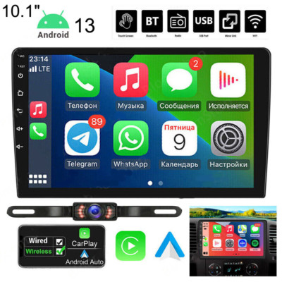 10.1'' Android 13 Apple Carplay Car Stereo Radio GPS Navi WiFi 2DIN Backup Camera