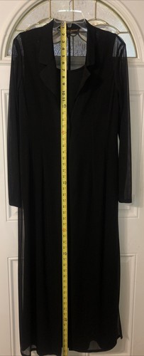 Black Full Length Women’s Sz 10 Mother Of The Bride Tank Dress And Jacket - 第 4/11 張圖片