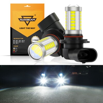 AUXBEAM 9145 9140 H10 LED Fog Lights Bulbs for Ford F-150 2004-2022 Super Bright