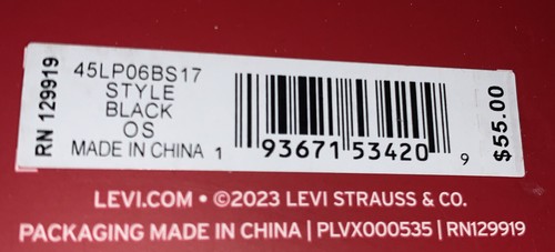 Neu mit Etikett Levi’s Beanie und Schal Geschenkset einfarbig schwarz rot Strumpf Mütze Schal O4 - Bild 2 von 5