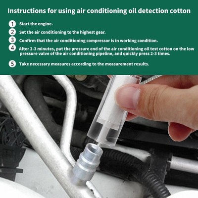 Car Air Conditioning Refrigerants Oil Diagnostic Test Strips Check Testing Swabs