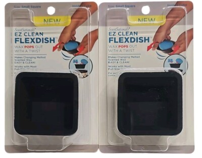 Lot of 2 ScentSationals EZ Clean FLEXDISH - Small Square Wax POPS Out New