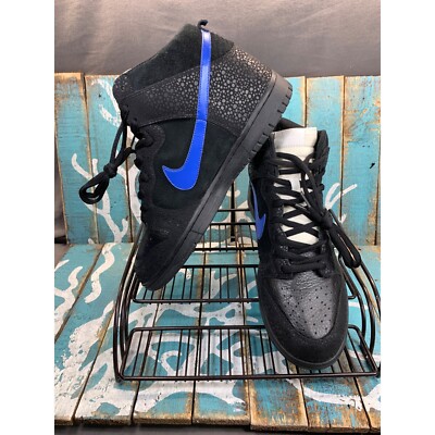 nike dunk high black varsity royal