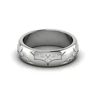 0.40 Ctw Lab Created Diamond 14K White Gold Over Batman Wedding Men's Ring