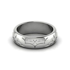 0.40 Ctw Lab Created Diamond 14K White Gold Over Batman Wedding Men's Ring