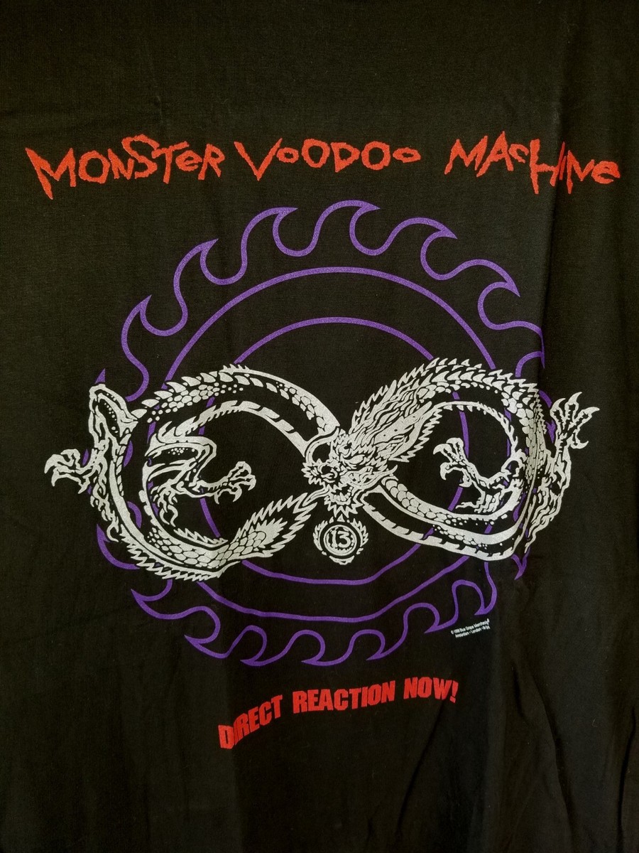 Vintage Monster Voodoo Machine T-Shirt Large 1998 metal Band Rock