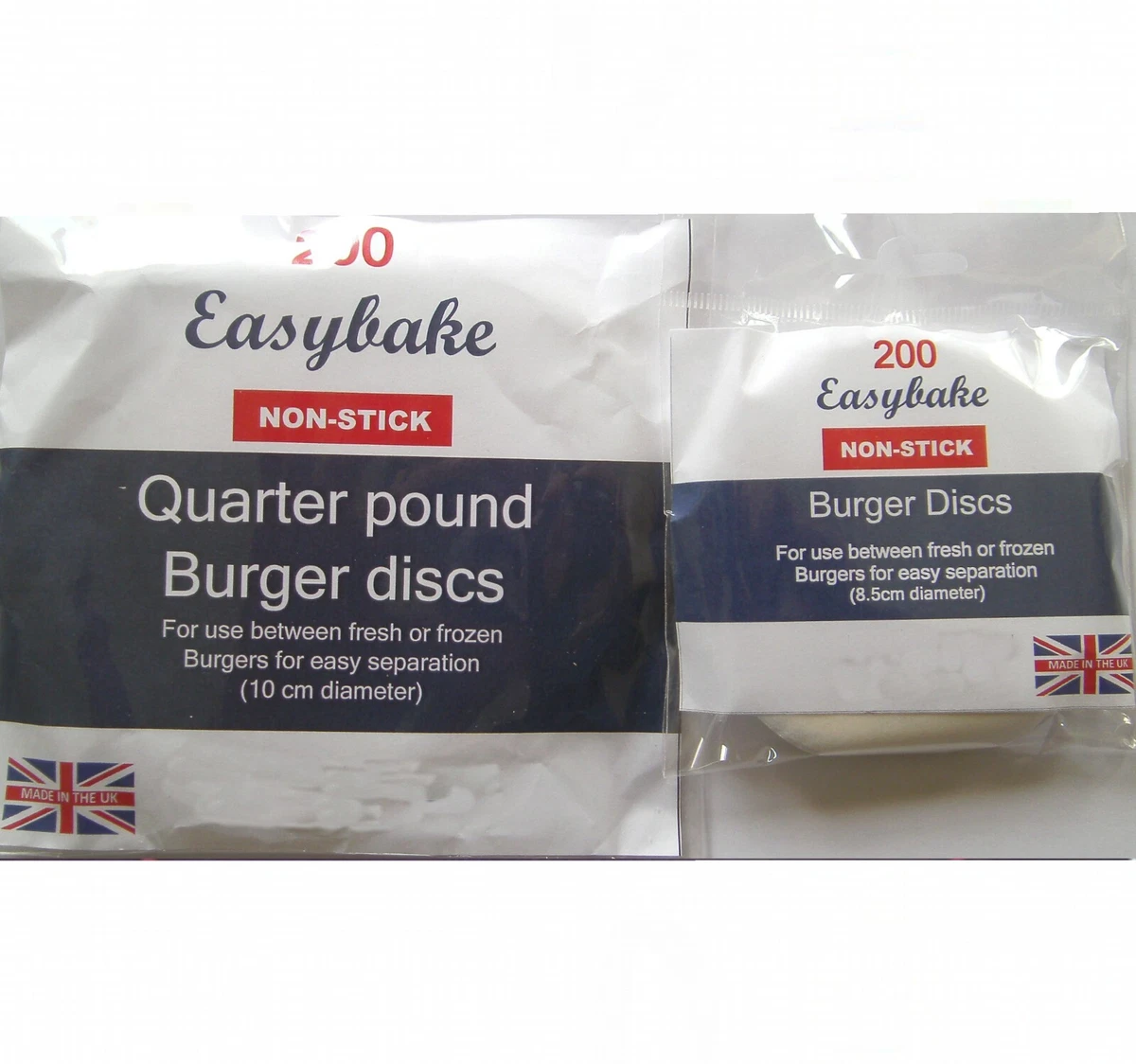 Discos de cera para hamburguesas papel de hamburguesa recién congelado 1/4 lb 8,5 cm 10 cm