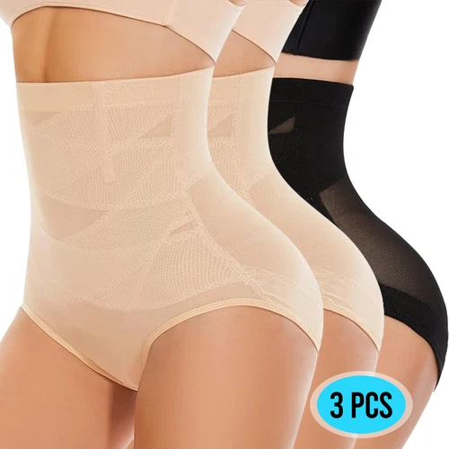Frauen Bauch Kontrolle Hohe Taille Höschen Mesh Body Shaper Atmungsaktiv Unterwäsche - Bild 19 von 19