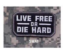 MORALE Patch - Milspec Monkey - LIVE FREE OR DIE HARD - SWAT - Hook & Loop