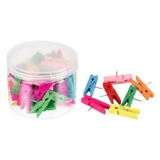 Bois Pousser Broche, 50 Paquet Décoratif Bois Poussoir Clip pour Liège Planche